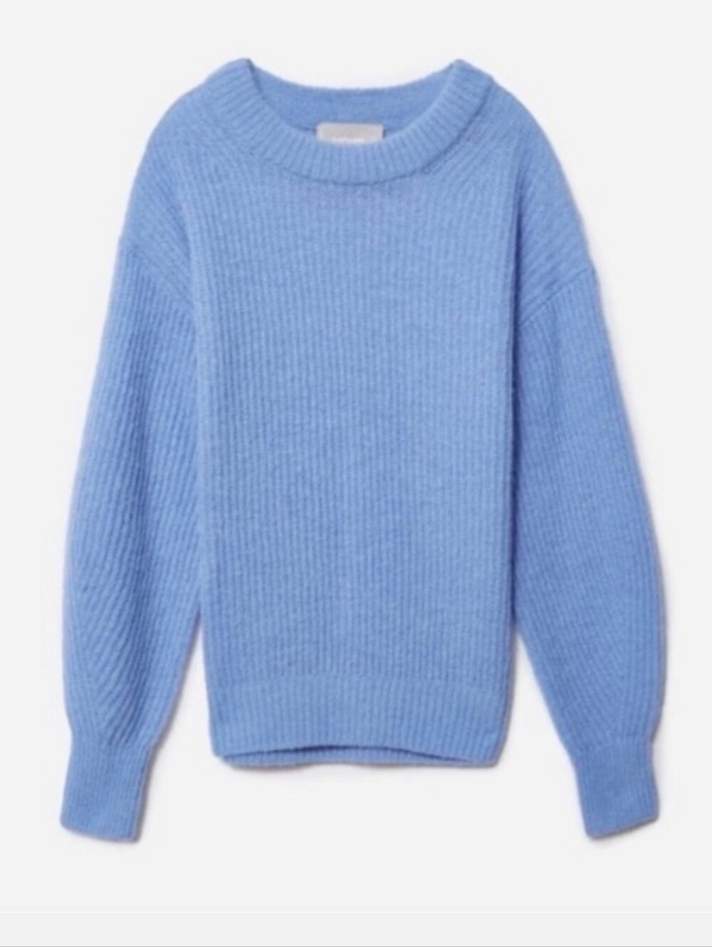 Everlane Sky Blue Crewneck Wool-alpaca Blend Sweater